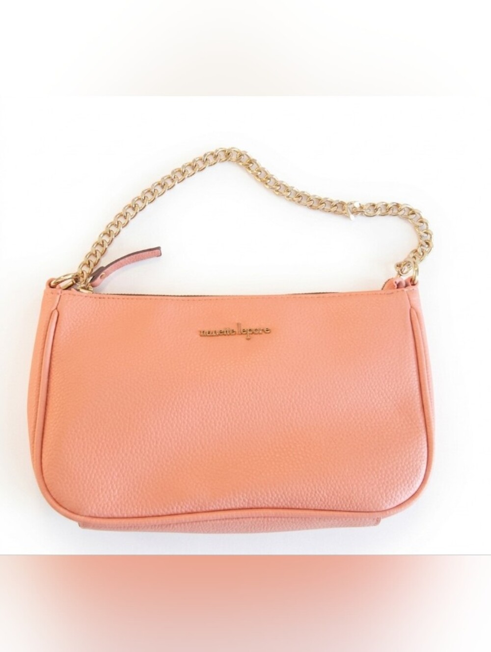 Nanette Lepore Peachy Light Coral Handbag, Gold Chain